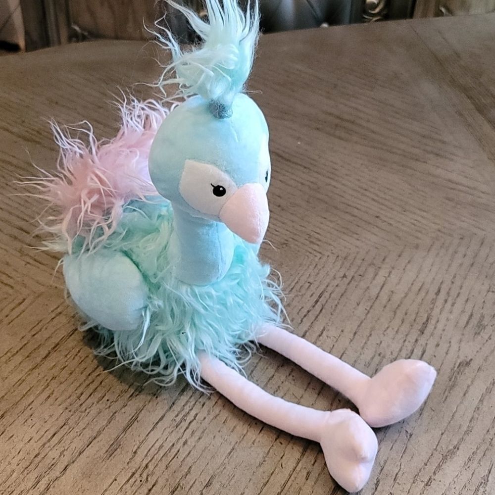 turquoise and pink bird for nursery NWOT